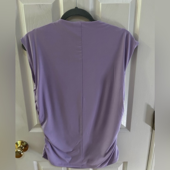 INTEMPO Lavender Rushed Halter Blouse Short Sleeve - Picture 8 of 8